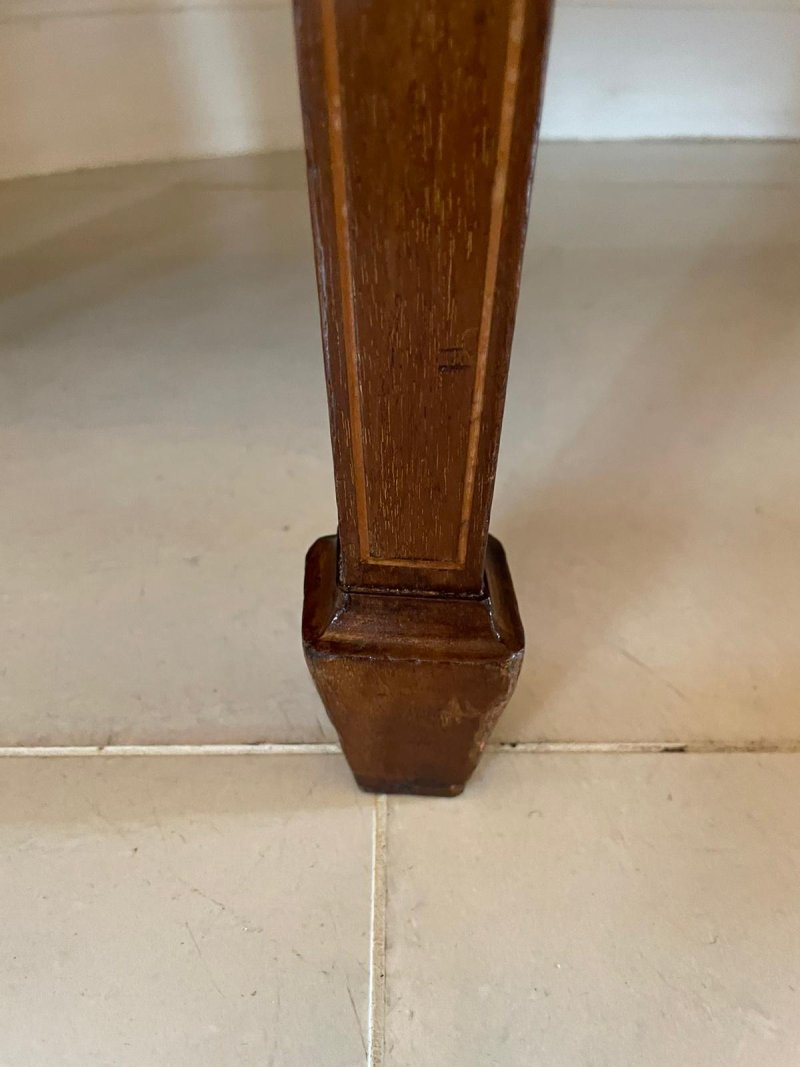 Quality Antique Edwardian Inlaid Mahogany Bow Fronted Sideboard - Image 14